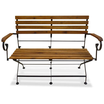 Kokoontaitettava puutarhapenkki 112 cm akaasiapuu