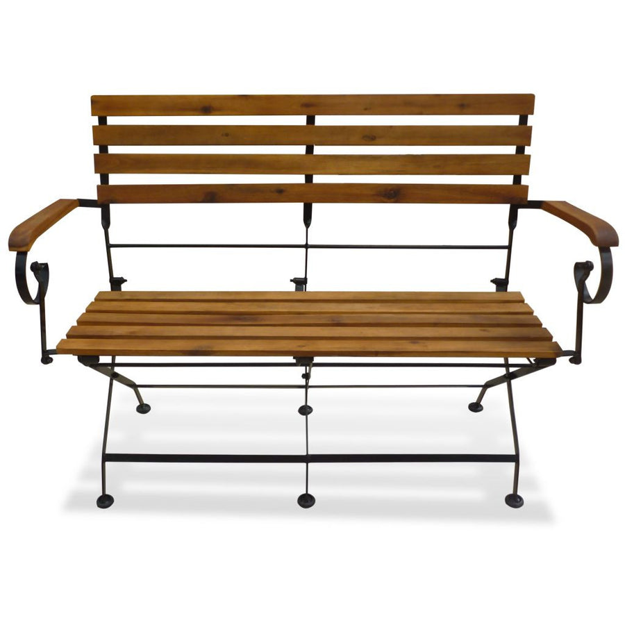 Kokoontaitettava puutarhapenkki 112 cm akaasiapuu