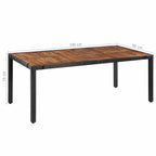 9-osainen Ulkoruokailuryhmä polyrottinki ja akaasiapuu musta