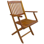 7-osainen Kokoontaitettava ulkoruokailuryhmä Akaasiapuu