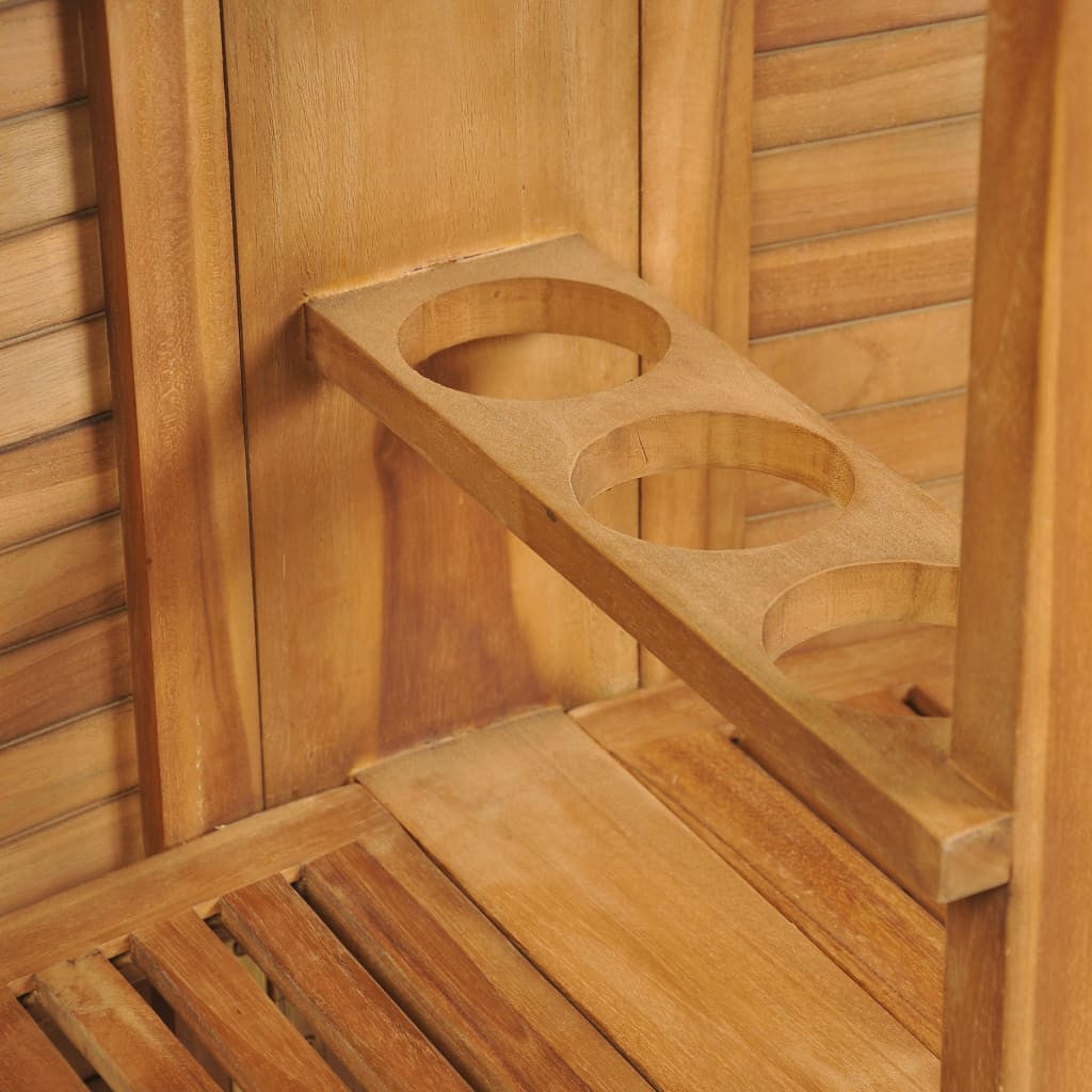 Hopfällbart barbord 155x53x105 cm teak