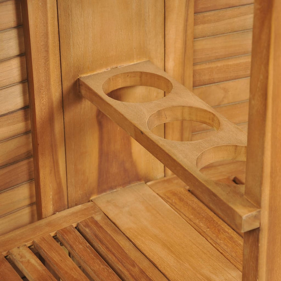 Hopfällbart barbord 155x53x105 cm teak