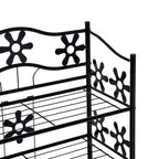 Koristeellinen metallihylly kasveille tai kengille, 4 tasoa, musta