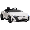 Lasten sähköauto Audi RS e-tron GT, kaukosäädin, turvavyö ja valot, 3–5 v, valkoinen