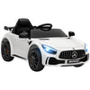 Lasten sähköauto Mercedes-AMG GT R 12V, kaukosäädin, valot ja musiikki, 3–6 v, valkoinen