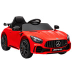 Lasten sähköauto Mercedes-AMG GT R 12V, kaukosäädin, valot ja musiikki, 3–6 v, punainen