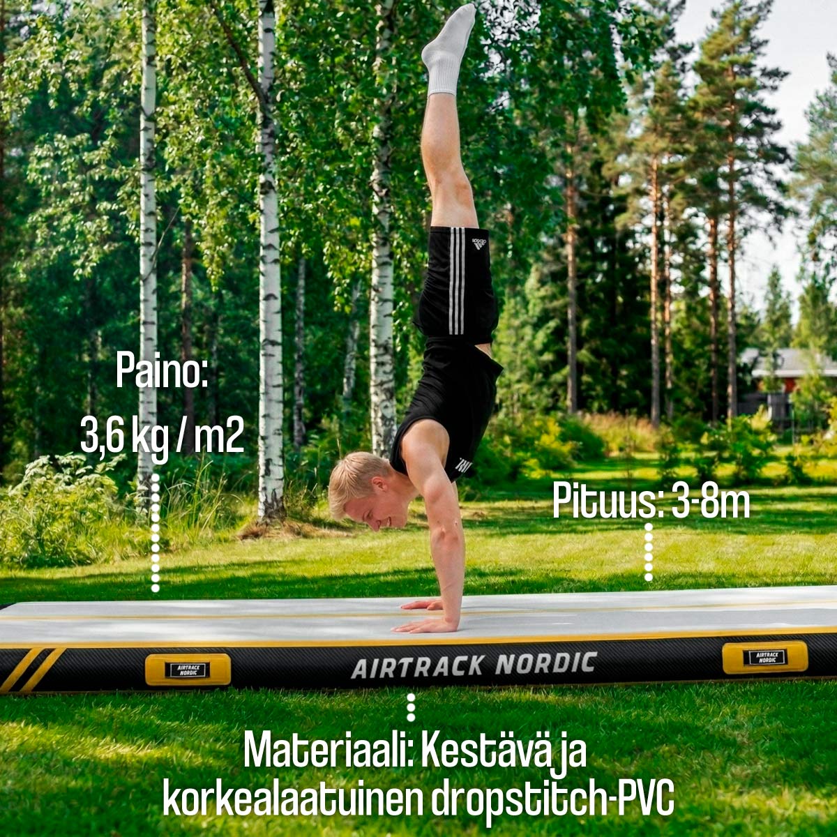 AirTrack Nordic Carbon ilmavolttirata - Minttu - 5 m