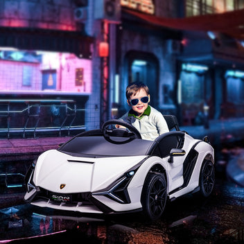 Lasten sähköauto Lamborghini Sián SUV 12V, kaukosäädin ja musiikki, 3–5 v, valkoinen