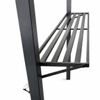 Grillikatos 240 x 150 cm – kaksikerroksinen katto, sivuhyllyt, pullonavaaja, beige