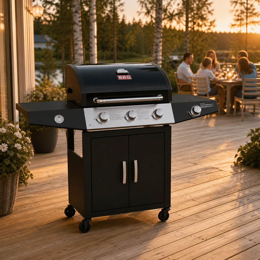BBQ Gas Grill 3+1 brännare
