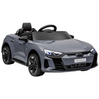 Lasten sähköauto Audi RS e-tron GT, kaukosäädin, turvavyö ja valot, 3–5 v, harmaa