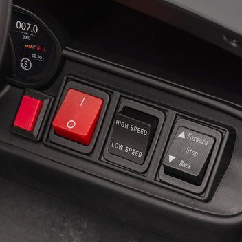 Lasten sähköpoliisiauto 12V sireenillä ja vilkkuvaloilla, kaukosäädin, jousitus, 3–5 v
