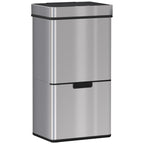 Sensoriroskakori lajitteluun 47 l + 2 x 12,5 l, kolme lokeroa, ruostumaton teräs, hopea
