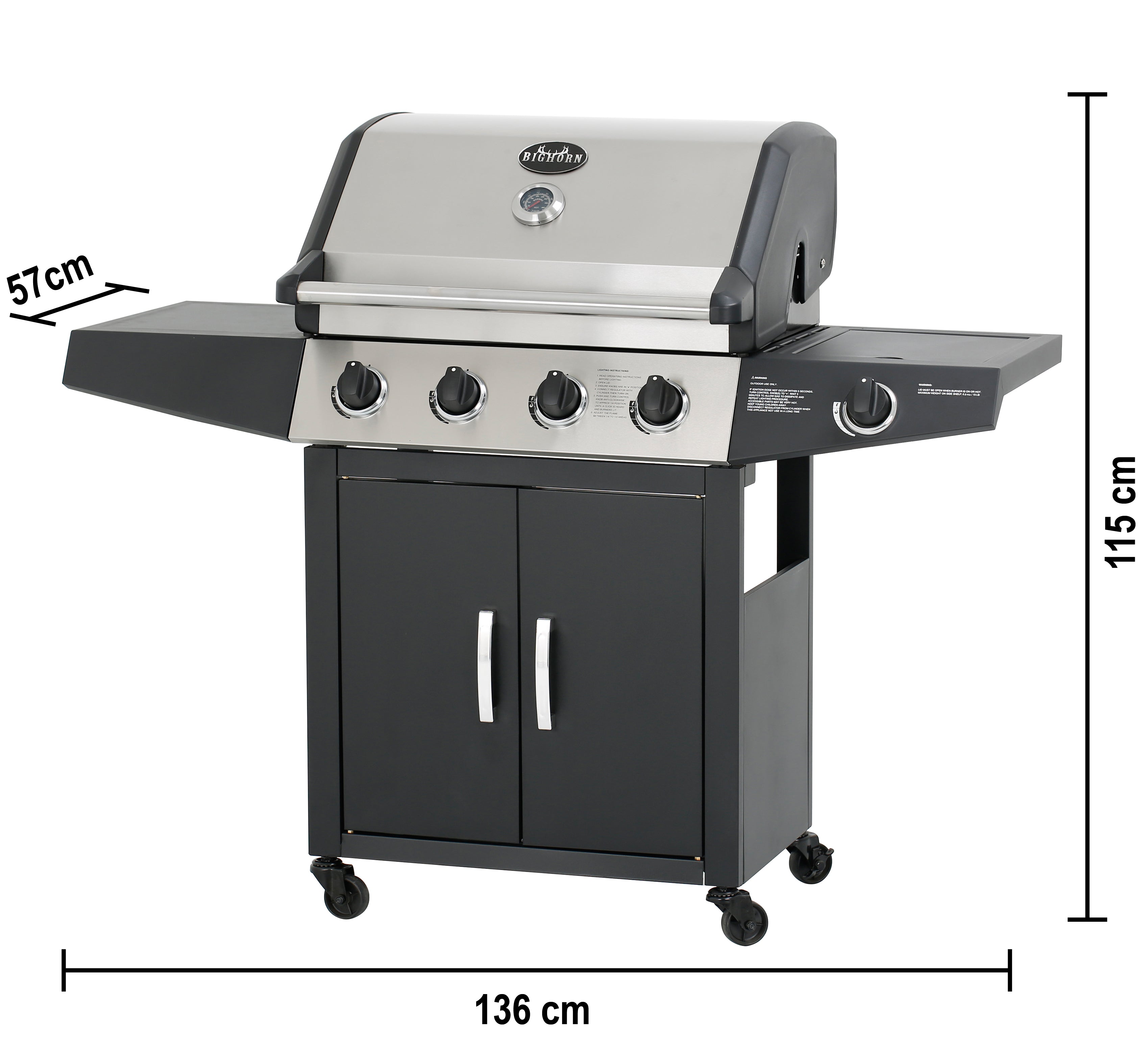 Bighorn Kaasugrilli 4 + 1 Poltinta