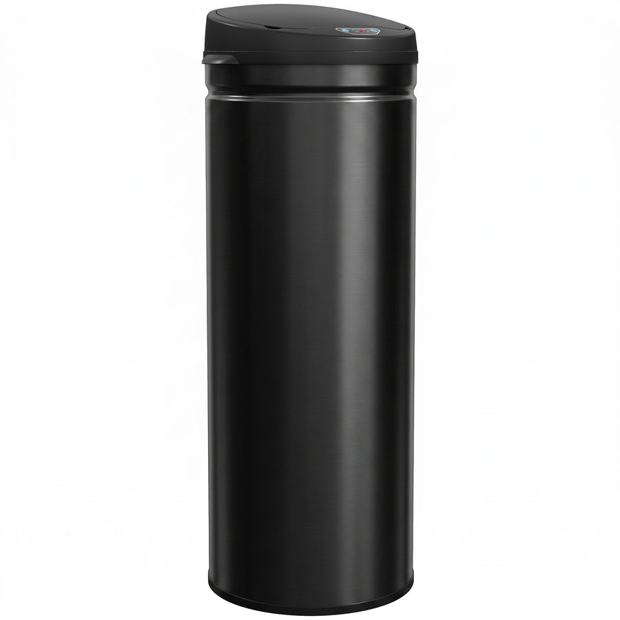 Sensoriroskakori 50 l, pehmeä sulkeutuminen, ei sisäastiaa, ruostumaton teräs, musta