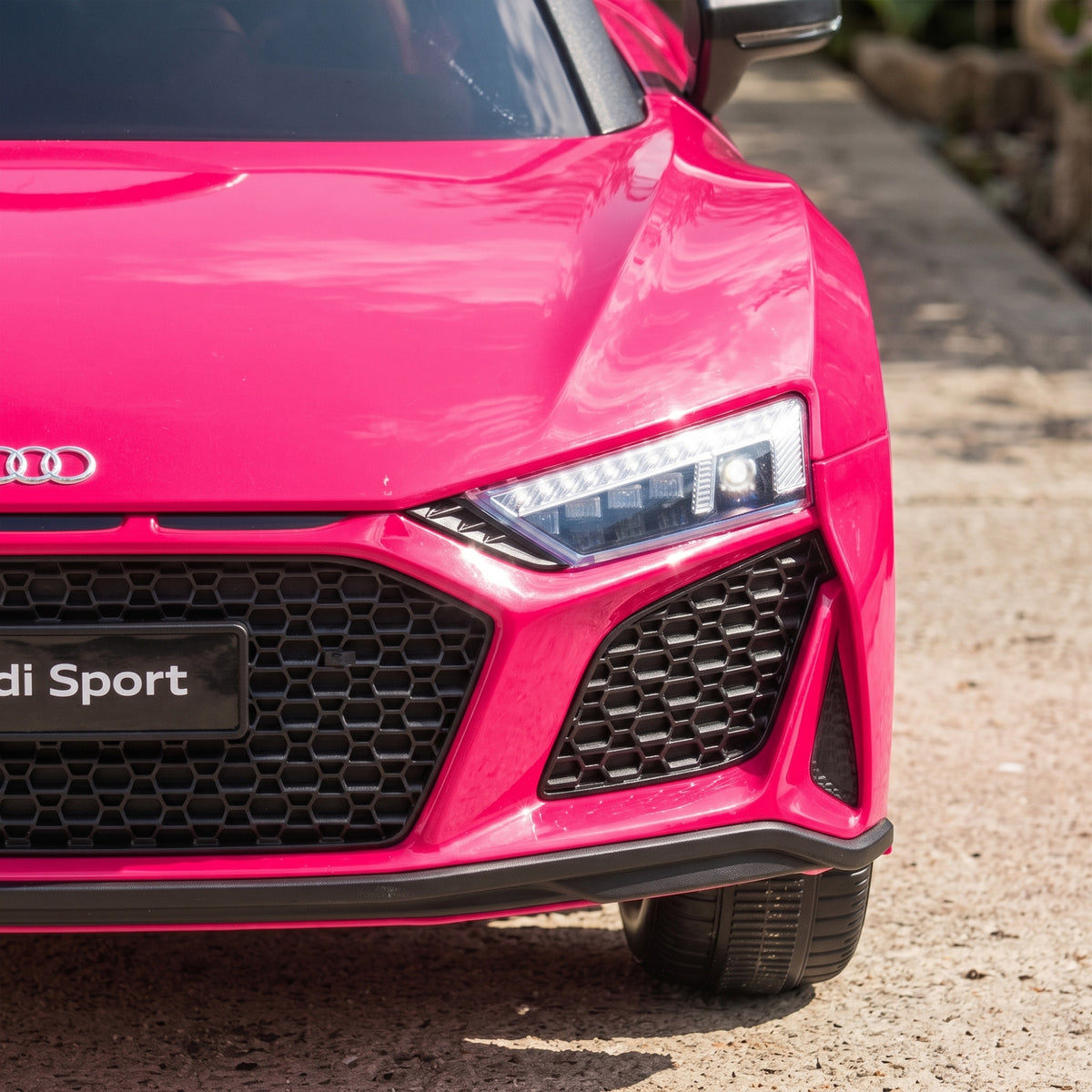 Lasten sähköauto Audi R8 Spyder, litiumakku, kaukosäädin, takajousitus, 3–6 v, pinkki