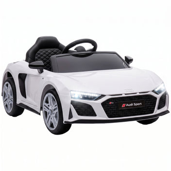 Lasten sähköauto Audi R8 Spyder, litiumakku, kaukosäädin, takajousitus, 3–6 v, valkoinen