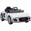 Lasten sähköauto Audi R8 Spyder, litiumakku, kaukosäädin, takajousitus, 3–6 v, valkoinen