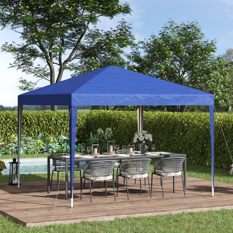 Pop-up-katos 2,95 x 2,95 m kantolaukulla, UV-suoja, sininen