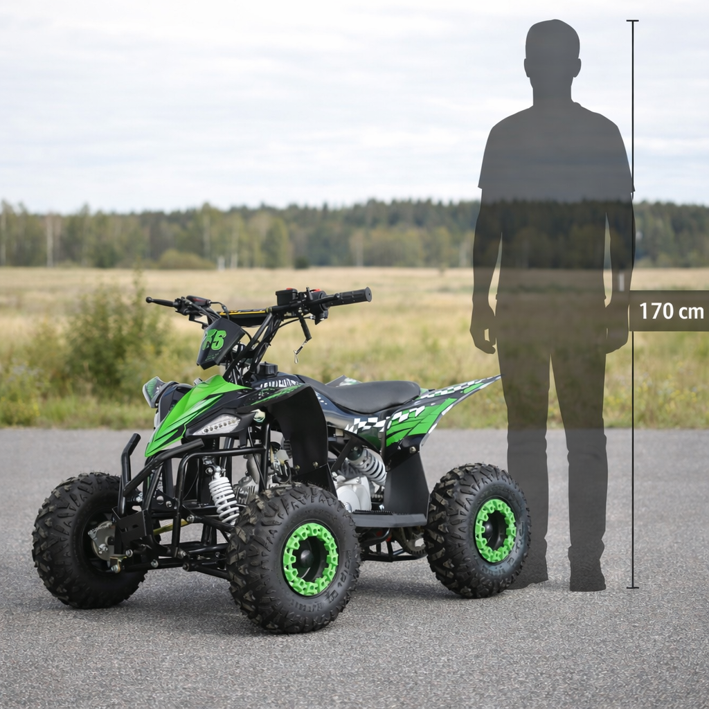 Pohjola Motors Minimönkijä 110CC Automaatti, musta-vihreä