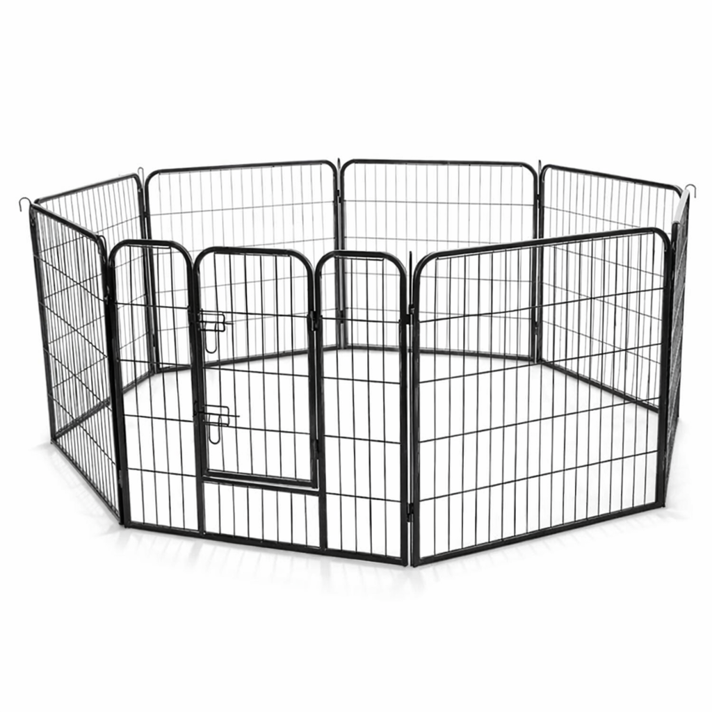 Pohjolan Lemmikkitarvike STRONG Pentuaitaus Pennuille, metallia, 77 x 100 cm, 8 palaa, Musta