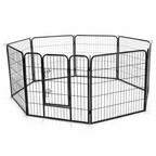 Pohjolan Lemmikkitarvike STRONG Pentuaitaus Pennuille, metallia, 77 x 100 cm, 8 palaa, Musta