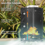 Kompakti savuton ulkotulisija, 25 cm ruostumatonta terästä