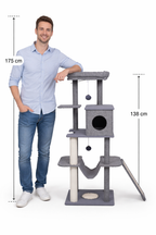 Pohjolan Lemmikkitarvike Kissan raapimispuu 138cm Harmaa