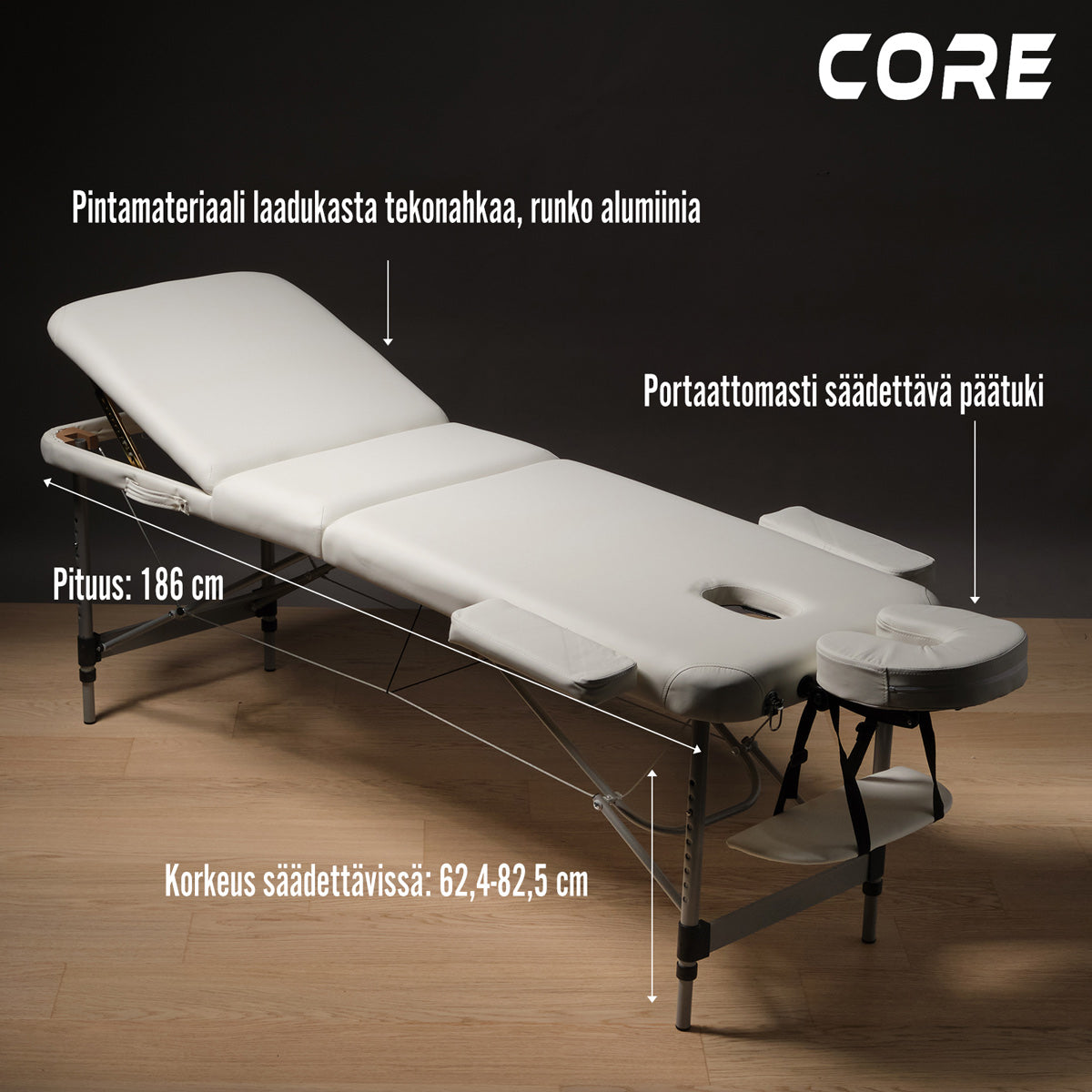 CORE HIERONTAPÖYTÄ A300 VALKOINEN