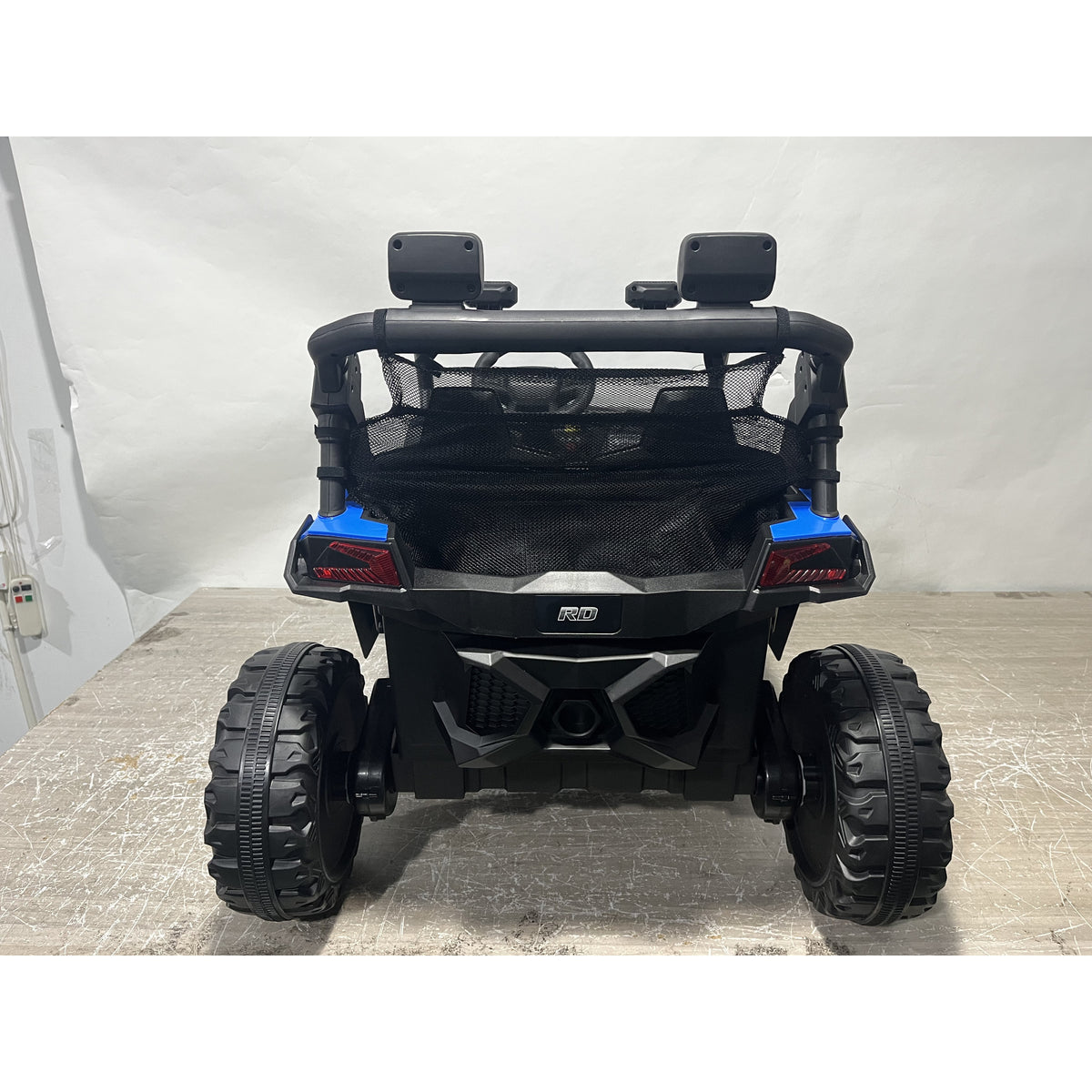 Lasten sähkömaastoauto UTV kahdelle 24V litiumakulla, kaukosäädin, 2 x 120 W, sininen