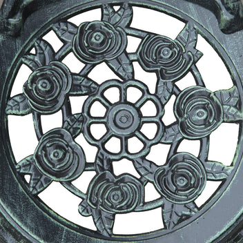 Valualumiininen bistroryhmä kahdelle, pöytä + 2 tuolia, antiikinvihreä