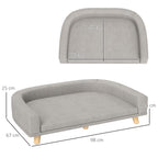 Koiran sohva isoille koirille 30 kg asti, paksu irrotettava tyyny, 98 x 67 x 25 cm, harmaa