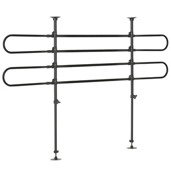 Koiraverkko autoon säädettävä, korkeus 60–105 cm ja leveys 87–135 cm, kaksi teleskooppiputkea, musta