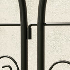Metallisäleiköt lintukoristeilla, malli 2, 2 kpl, 50 x 120 cm, musta