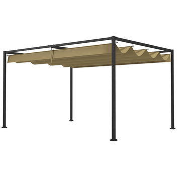 Pergola liukukatolla, 2,98 x 2,13 m, khaki