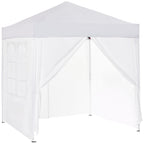 Pop up -paviljonki 2 x 2 m, 4 irrotettavaa sivuseinää ja kantolaukku, valkoinen