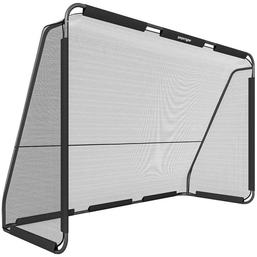 Jalkapallomaali 300 x 200 cm tiheällä polyesteriverkolla, pyöristetyt kulmat, musta