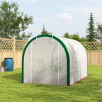 Tunnelikasvihuone verkkoikkunoilla ja vahvistetulla rungolla, 3,5 x 2 x 2 m, valkoinen