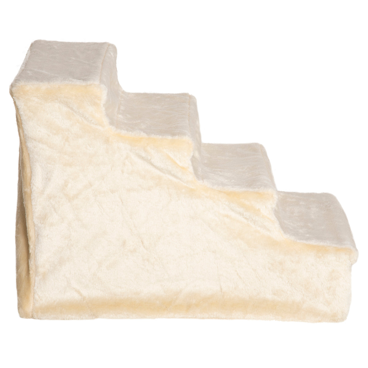 Lemmikin portaat 4 askelmaa, pestävä pluchepäällinen, 5 kg asti, korkeus 44 cm, beige