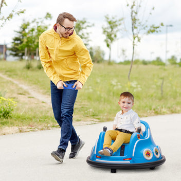 Lasten sähköinen törmäilyauto Angry Birds, 360° pyörähdys, kaukosäädin ja musiikki, sininen