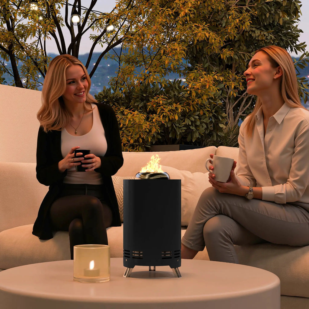 Kompakti savuton ulkotulisija, 25 cm ruostumatonta terästä