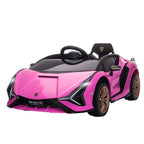 Lasten sähköauto Lamborghini Sián SUV 12V, kaukosäädin ja musiikki, 3–5 v, pinkki