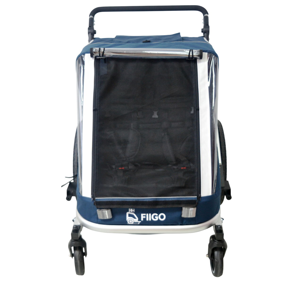 Fiigo Polkupyörän Peräkärry 2 Lapselle, Navy