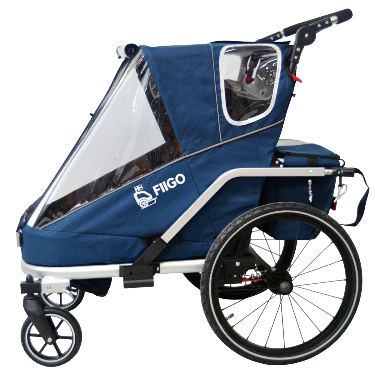 Fiigo Polkupyörän Peräkärry 2 Lapselle, Navy