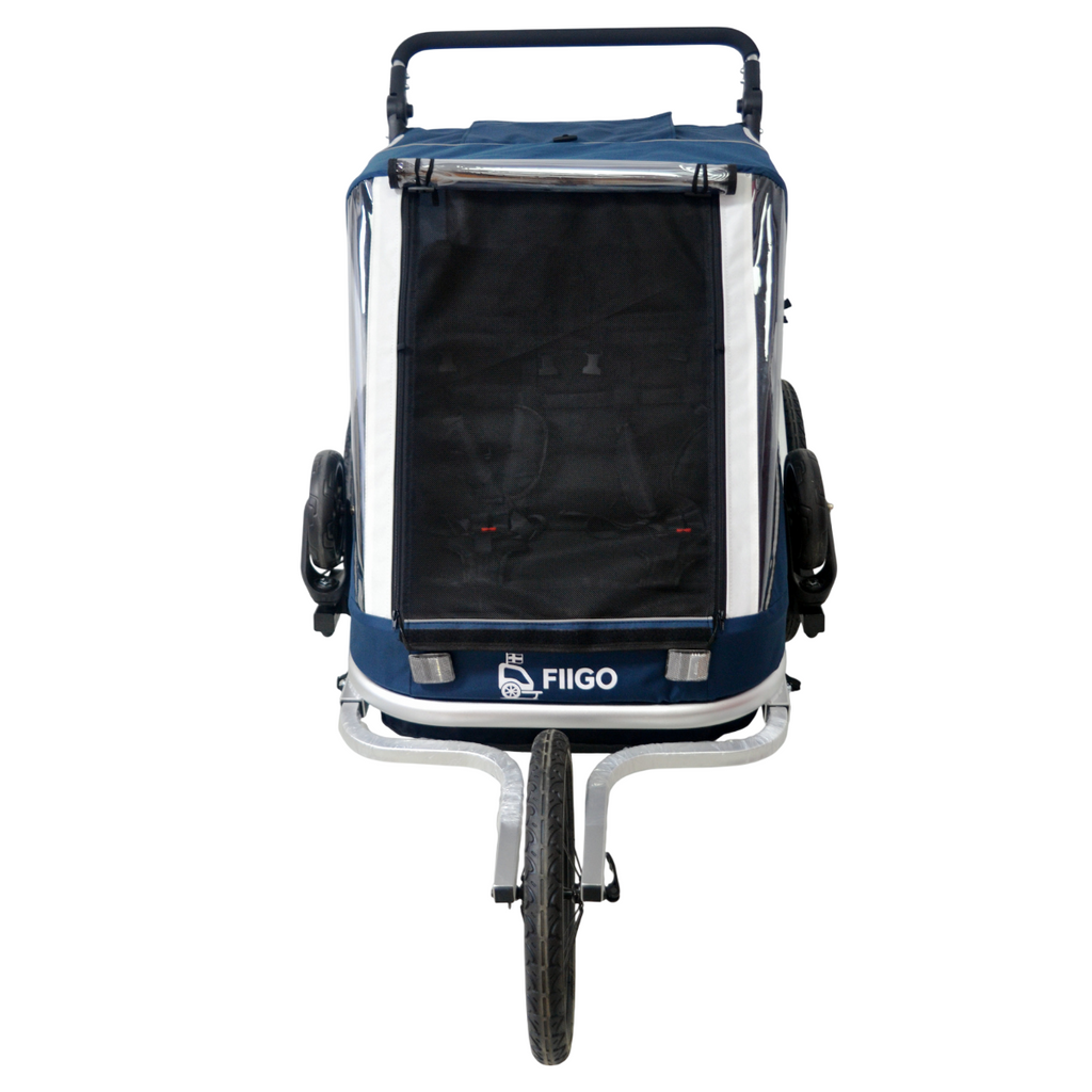 Fiigo Polkupyörän Peräkärry 2 Lapselle, Navy