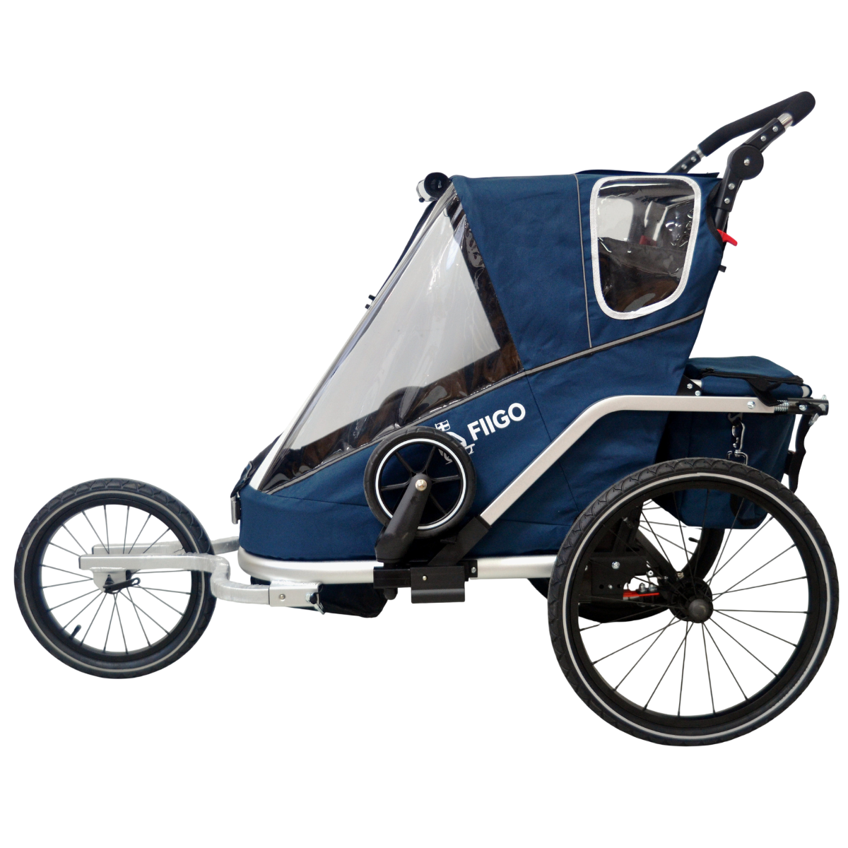 Fiigo Polkupyörän Peräkärry 2 Lapselle, Navy