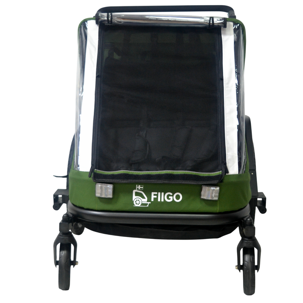 Fiigo Polkupyörän Peräkärry 2 Lapselle, Army