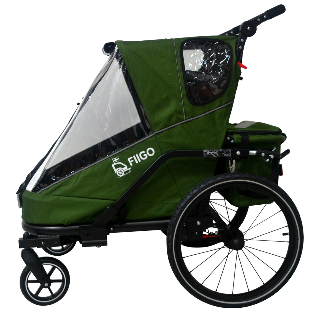 Fiigo Polkupyörän Peräkärry 2 Lapselle, Army