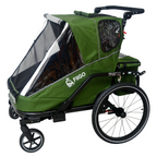 Fiigo Polkupyörän Peräkärry 2 Lapselle, Army