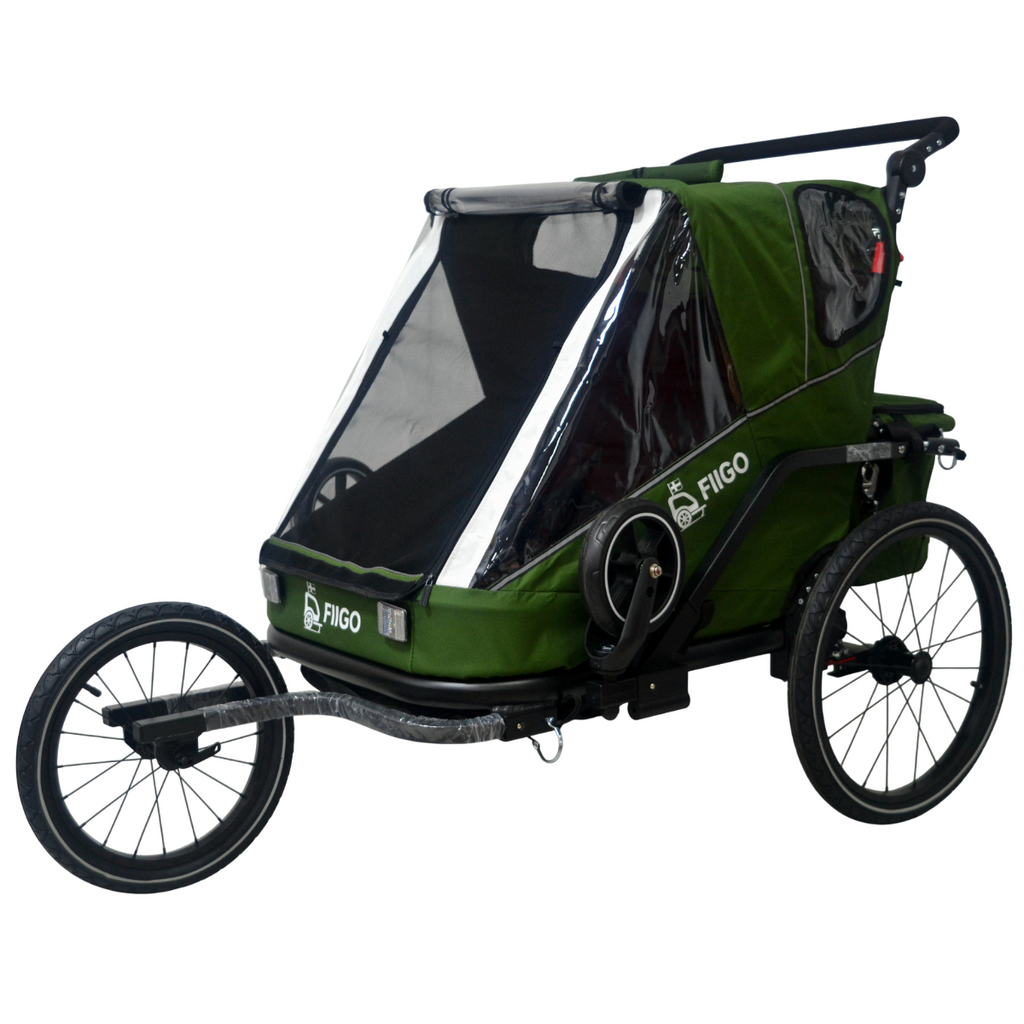 Fiigo Polkupyörän Peräkärry 2 Lapselle, Army